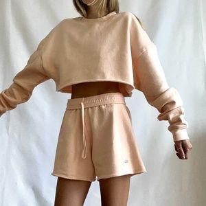 Alo Yoga fleece short set